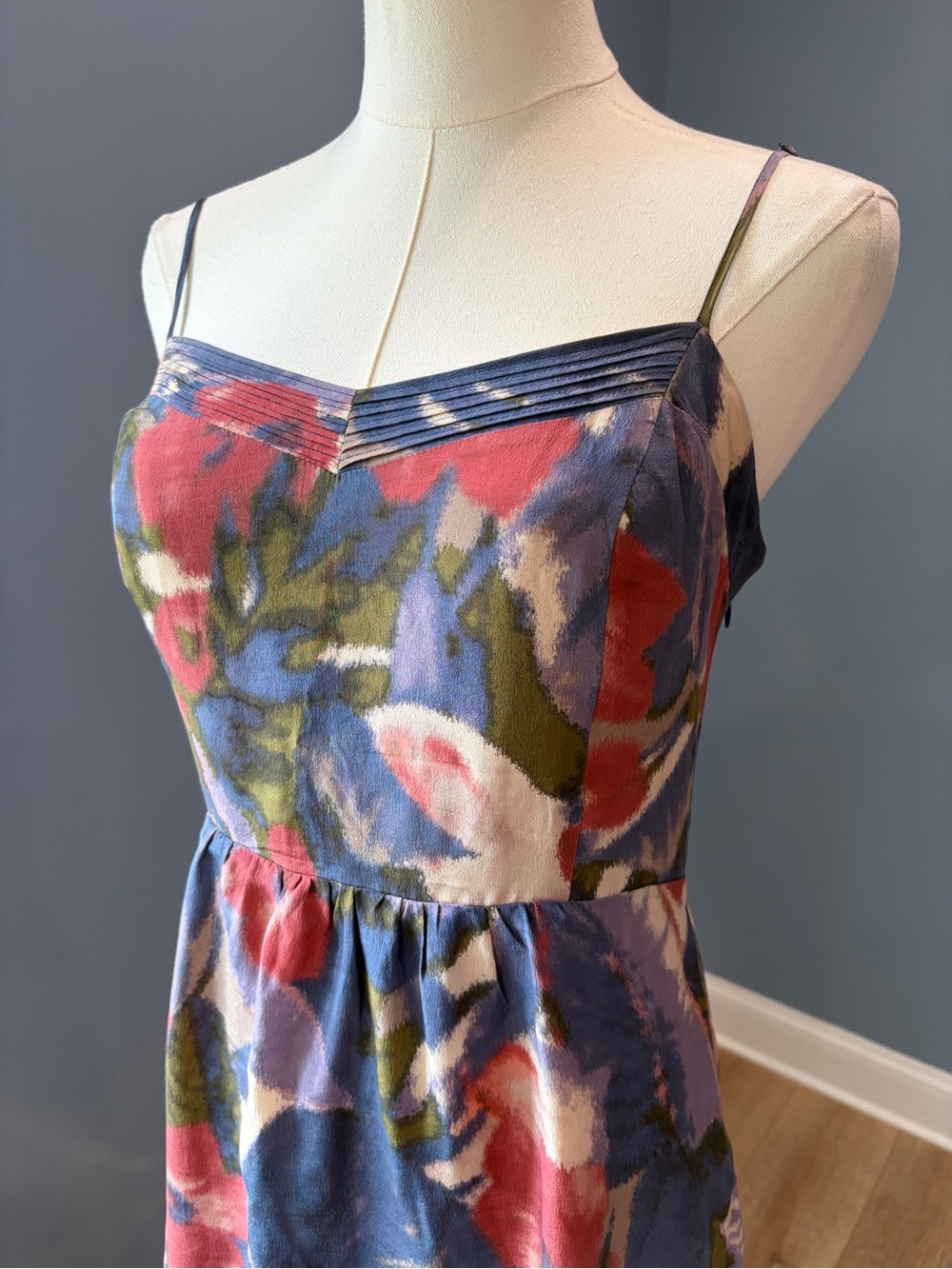 Anthropologie Moulinette Soeurs Reflecting Pool 100% Silk Floral Dress 6 - Picture 3 of 10